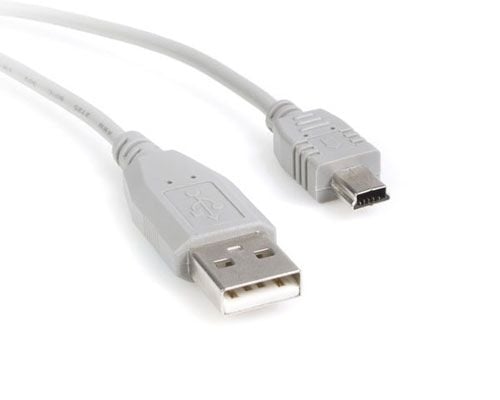 StarTech.com 6 tuuman USB-Mini-USB-kaapeli - USB 2.0 A-Mini B - harmaa - Mini-USB-kaapeli (USB2HABM6IN) - USB-kaapeli - USB (han) til mini-USB type...