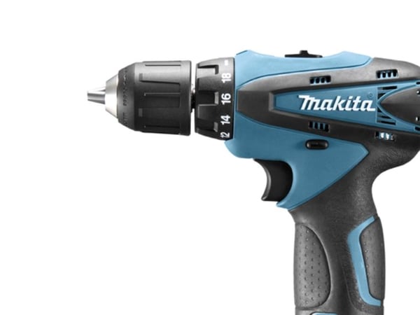 Makita DF330DWE - Porakone/porakone - akkuporakone - 2-nopeuksinen - avaimeton porakori 10 mm - 24 N-m - 2 akkua - 10,8 V