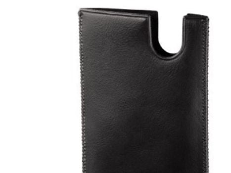 Hama Mobile Phone Sleeve "Balance" - Beskyttelsesmuffe for mobiltelefon - ekte skinn - svart - for Samsung Galaxy Note