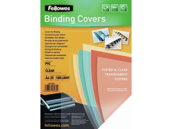 Fellowes 5380001, A4, PVC, Transparent, Glansigt, 297 mm, 210 mm