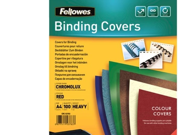 Fellowes 5378303, A4, Paperi, Punainen, 208 mm, 296 mm, 1 mm