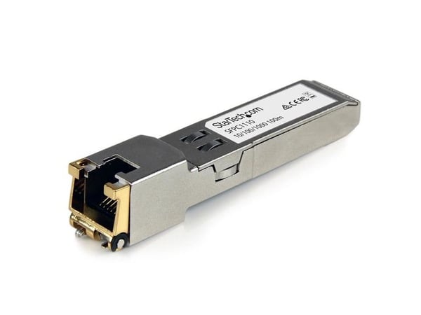 StarTech.com Cisco SFP-GE-T Yhteensopiva SFP-moduuli, 1000BASE-T, SFP to RJ45 Cat6/Cat5e, 10/100/1000 Mbps, RJ-45 (kupari) 100m, Cisco IE3400, IE33...