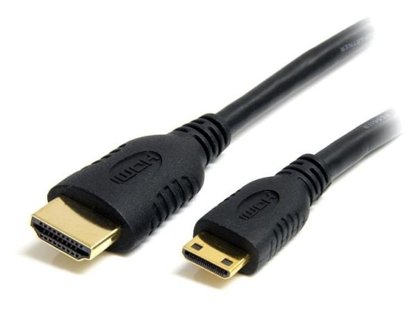 Startech.com 1m høyhastighets HDMI-kabel med Ethernet HDMI til HDMI Mini - Video/lyd/nettverkskabel - HDMI - 30 AWG - HDMI, 19-pinners (M) - Mini-H...