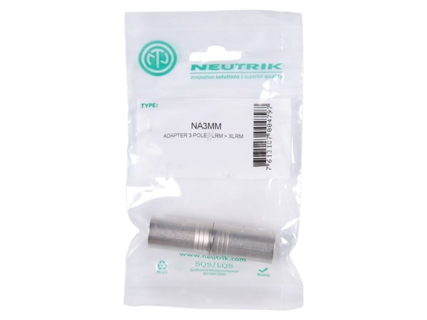 Neutrik NTR-NA3MM, XLR, XLR, Sølv