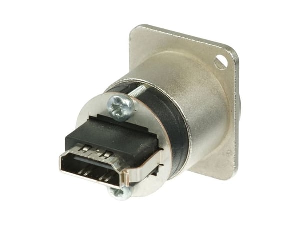 Neutrik NTR-NAHDMI-W, HDMI 1.3a, Sølv, ABS syntetisk, Messing, Nickel, Zink-stål, UL 94 V-0, -25 - 85 °C, 31 mm