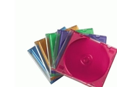 Hama CD Slim Box Pack of 25, Coloured, 1 levyt, Monivärinen, Muovi, 145 mm, 131 mm, 125 mm