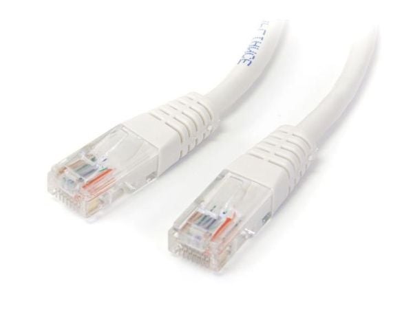 StarTech.com Molded Cat 5e UTP Patch Cable - Patchkabel - RJ-45 (han) til RJ-45 (han) - 15 m - UTP - CAT 5e - formet - hvid