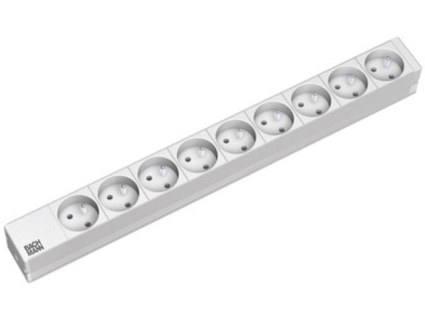 Bachmann 9x UTE, 2m, 2 m, Tyyppi F, Muovi, Harmaa, Muovi, 9 AC-pistorasia(a)