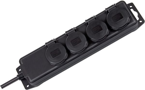 Brennenstuhl BN-1159960, 4 AC-pistorasia(a), 230 V, Musta, 2 m, 340 mm, 105 mm