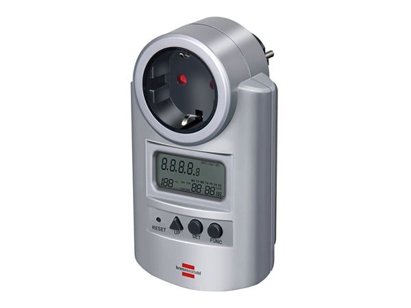 Brennenstuhl BN-PM231, Elektroninen, Pistokekytkentä, Vahvavirta, Energiatehokkuus, Power factor, Power frequency, Tehontuotto, Jännite, Harmaa, kW...
