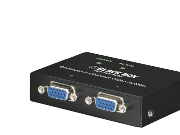 Black Box 2ch VGA, VGA, 2x VGA, 1920 x 1440 pikseliä, Musta, 64 m, 100-240 V