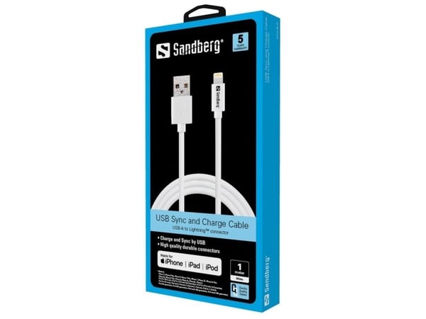 Sandberg USB til Lightning Sync/Charge 1M
