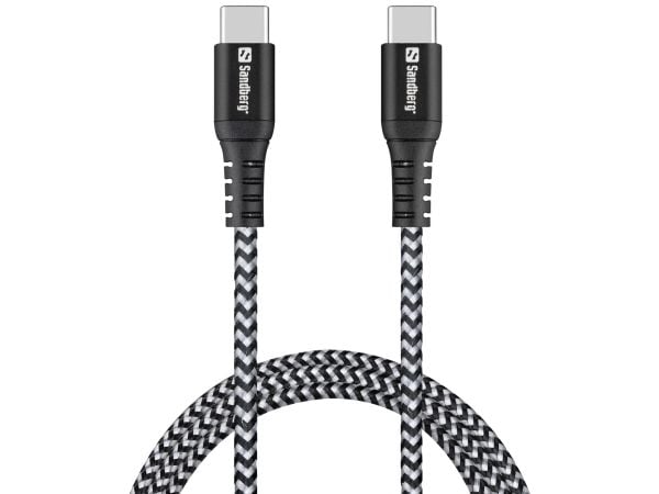Sandberg Survivor - USB-kabel - USB-C (hann) til USB-C (hann) - 1 m
