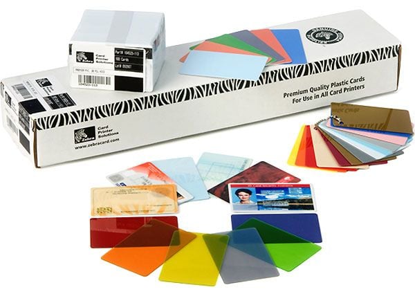 Zebra Premier - Polyvinylklorid - 50 mil - vit - CR-80 Card (85.6 x 54 mm) 250 kort kort