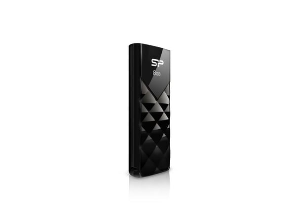 SILICON POWER Ultima U03 - USB-flashstasjon - 8 GB - USB 2.0 - mystikksvart