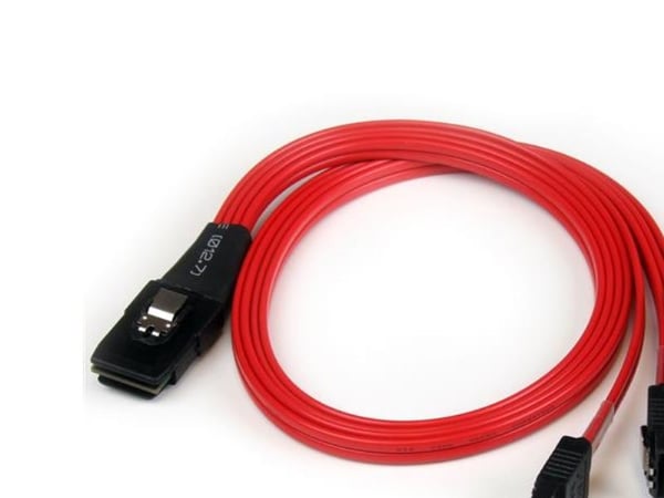 StarTech 50cm SFF-8087 to 4x SATA - Internal Mini SAS to SATA Reverse Cable - internal Mini SAS to SATA (SAS8087S4R50) - SATA/SAS-kabel - Serial AT...