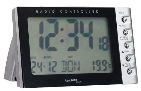 Technoline WT 188, Digitaalinen herätyskello, musta, Hopea, 12/24t, °C, LCD, Akku