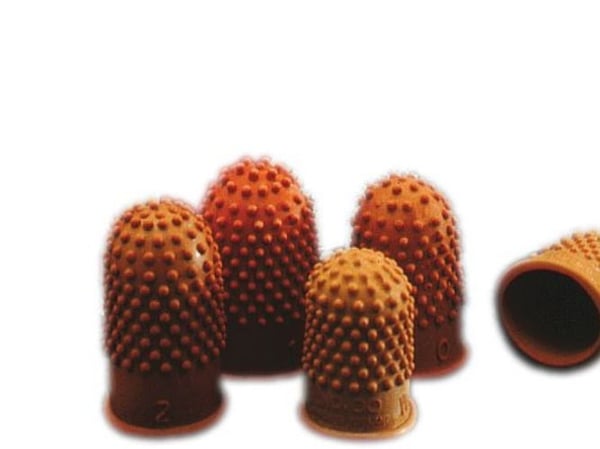 Rexel Size 2 - Fingerbøll - gummi - mørkeoransje (en pakke 10)