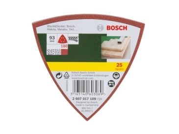 Bosch SLIBEBLAD DELTA 93MM P180 6 H 25 STK PL