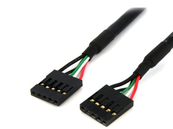StarTech 24in Internal 5 pin USB IDC Motherboard Header Cable F/F - USB cable - 5 pin IDC (F) to 5 pin IDC (F) - USB 2.0 - 2 ft - black - USBINT5PI...