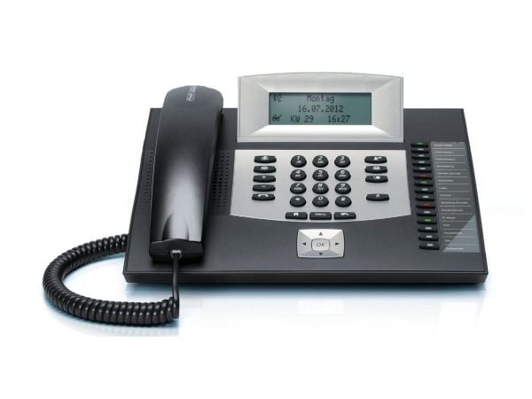 Auerswald COMfortel 1600 - ISDN-telefon - svart - for COMpact 3000 analog, 3000 ISDN, 3000 VoIP, 5010 VOIP, 5020 VOIP