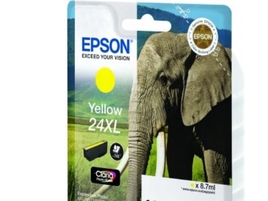 Epson 24XL - 8.7 ml - XL - gul - original - bläckpatron - för Expression Photo XP-55, 750, 760, 850, 860, 950, 960, 970; Expression Premium XP-750,...