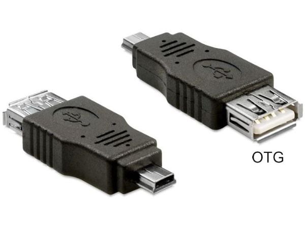 DeLOCK 65399, mini USB A, USB A, Musta