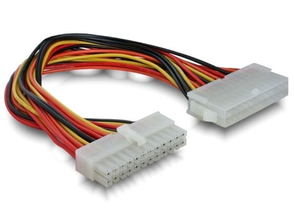 Delock - Förlängningskabel för ström - 24-pin ATX (hona) till 24-pin ATX (hane) - 22 cm