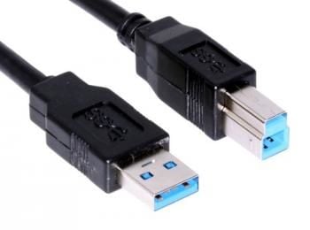 MicroConnect - USB-kabel - USB Type B (hane) till USB typ A (hane) - USB 3.0 - 3 m - svart