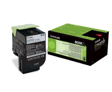 Lexmark 802K, 1000 sivua, Musta, 1 kpl