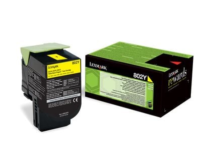 Lexmark 802Y, 1000 sivua, Keltainen, 1 kpl