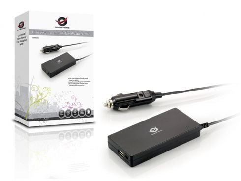 Conceptronic CNB90CAR Universal Notebook Car Adapter - Bilstrømadapter - 12 V - 90 watt