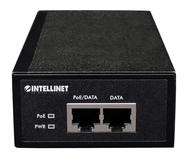 Intellinet 560566, Gigabit Ethernet, 10,100,1000 Mbit/s, IEEE 802.3, IEEE 802.3ab, IEEE 802.3af, IEEE 802.3at, IEEE 802.3u, Cat5, Cat5e, Sort, Metall