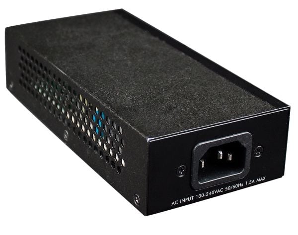 Intellinet 560566, Gigabit Ethernet, 10,100,1000 Mbit/s, IEEE 802.3, IEEE 802.3ab, IEEE 802.3af, IEEE 802.3at, IEEE 802.3u, Cat5, Cat5e, Sort, Metall
