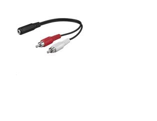 MicroConnect - Audioadapter - RCA x 2 hann til mini-phone stereo 3.5 mm hunn - 20 cm