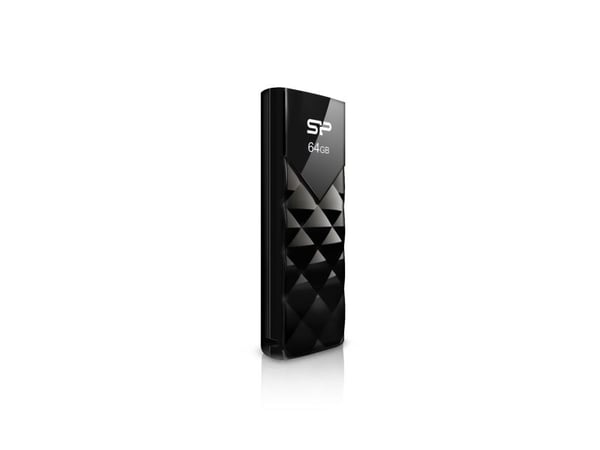 SILICON POWER Ultima U03 - USB-flashstasjon - 64 GB - USB 2.0 - mystikksvart