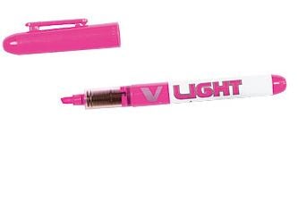 Tekstmarker Pilot V Liquid Light pink - (12 stk.)