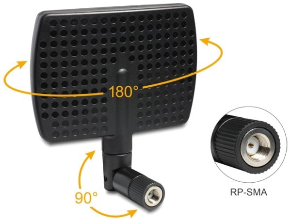 Delock RP-SMA WLAN Antenna - Antenne - Wi-Fi - 5 dBi, 7 dBi - direksjonal