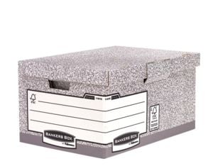 Bankers Box System Maxi - Lagerboks - for Folio (216 x 330 mm) - grå
