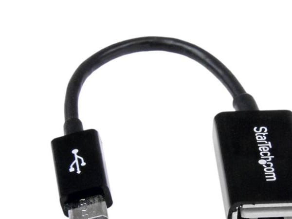 StarTech 5in Micro USB to USB OTG Host Adapter - Micro USB Male to USB A Female On-The-GO Host Cable Adapter (UUSBOTG) - USB-adapter - USB (hunn) t...