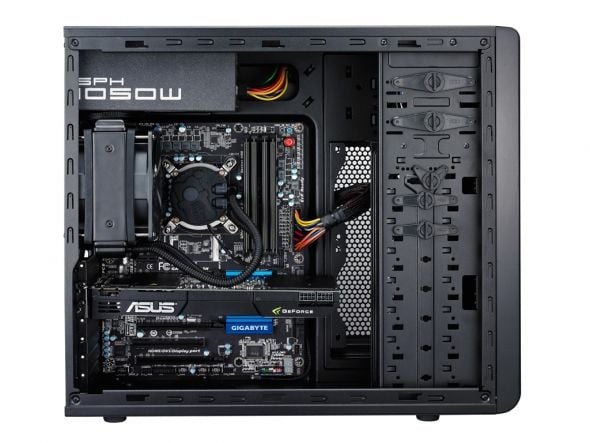 Cooler Master CM Force 500 - Tower - ATX - ingen strømforsyning (ATX / PS/2) - svart - USB/lyd