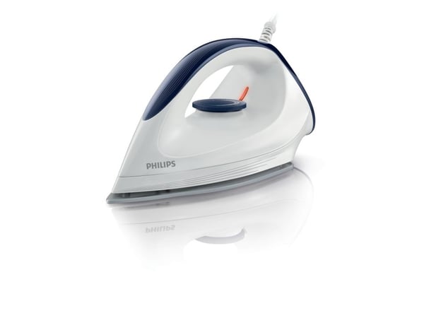 Philips GC160/02-kuivasilitysrauta, Kuivasilitys, DynaGlide-pohjalevy, 1,8 m, Valkoinen, 1200 W, 122 mm