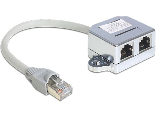 DeLOCK 65441, 0,15 m, RJ-45, 2 x RJ-45, Harmaa