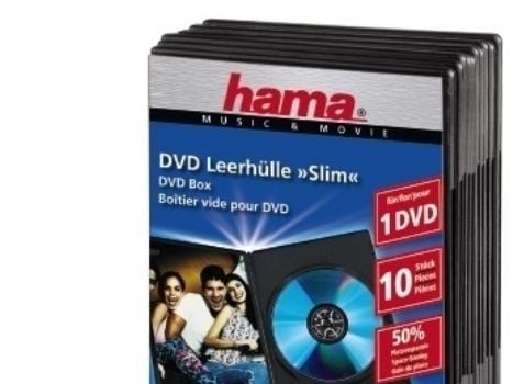 Hama - Lagrings-DVD smal jewel case - svart (en pakke 10)
