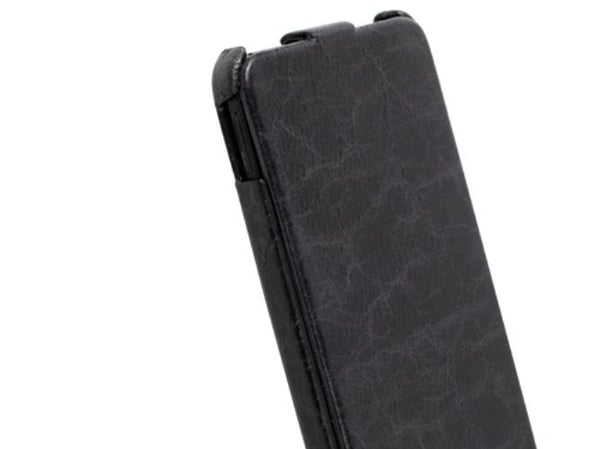 Krusell Tumba Slimcover - Beskyttende deksel for mobiltelefon - lær - årgangssvart - for HTC One