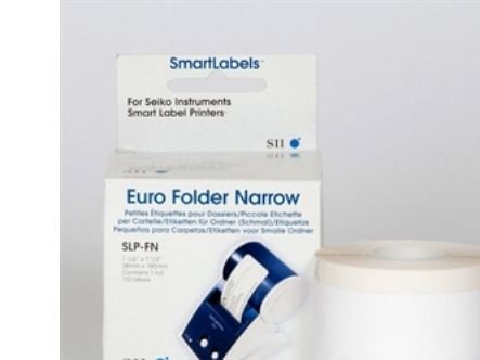 Seiko Instruments SLP-FN - Hvit - 38 x 190 mm 110 etikett(er) (1 rull(er) x 110) filmappeetiketter - for Smart Label Printer 420, 430