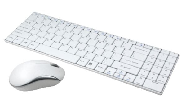 LogiLink ID0109, Fullstor (100 %), Trådlös, RF Trådlös, Vit, Mus inkluderad