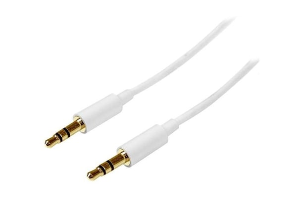 StarTech.com MU1MMMSWH, 3.5mm, Uros, 3.5mm, Uros, 1 m, Valkoinen