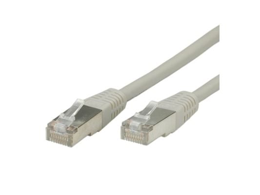 Roline 21.15.0831 RJ45 Nätverkskabel, patchkabel CAT 6 S/FTP 1,00 m Grå dubbelskärmad 1 st