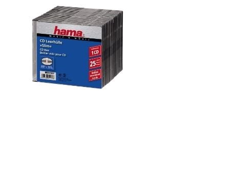 Hama - Tynn CD-oppbevaringseske - svart (en pakke 25)